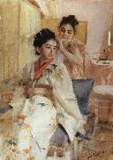 Anders Zorn Fronarna Salomon(The misses Salomon) oil on canvas